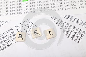 Odds for betting with bet letter message