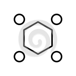 Black line icon for Odds, difference and distinction