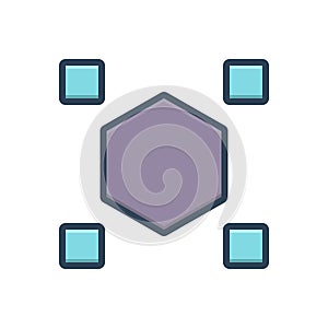 Color illustration icon for Odds, spacing and strange