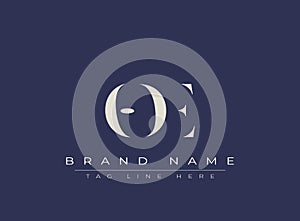 ODE abstract letter logo design
