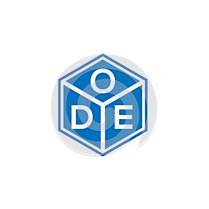 ODE letter logo design on black background. ODE creative initials letter logo concept. ODE letter design