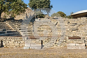 Odeion and Bouleuterion in ancient city Troy. Turkey photo