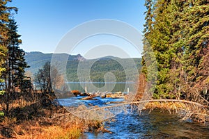 Odell Lake in the Oregon Cascades Range