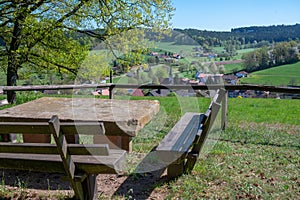 The Odenwald has many benches with great views