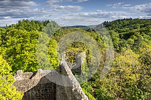 The Odenwald Seen From Castle Frankenstein, Hesse, Germany