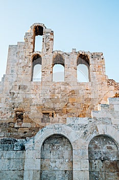 Odeon of Herodes Atticus at Acropolis in Athens, Greece