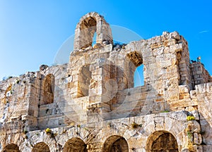 Odeon of Herodes Atticus at Acropolis of Athens, Greece, Europe