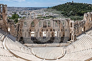 Odeon of Herodes Atticus on Acropolis hill in Athens, Greece