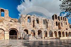 The Odeon of Herodes Atticus in Athens, Greece.