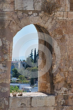 Odeon of Herodes Atticus, commonly known as "Herodeion". Athens, Greece