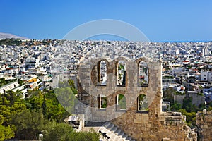 The Odeon theatre at Athens, Greece photo