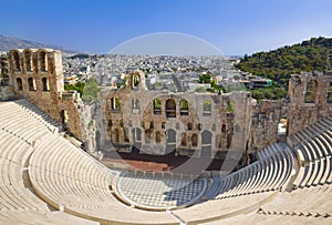 The Odeon theatre at Athens, Greece photo