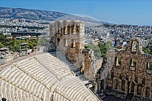 The Odeon theatre at Athens, Greece.
