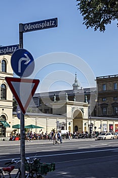Odeonsplatz in Munich, Germany, 2015