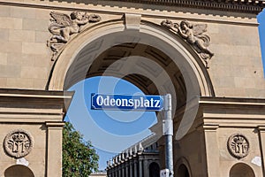 Odeonsplatz Sign Munich