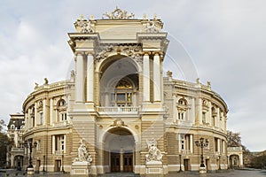 Odessa Opera and Ballet Theatre building facade, Ukraine