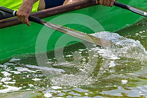 Odessa, Ukraine - June 2, 2019: Dragon Boat Racing during Dragon Boat Festival, DragBoat Racing is popular traditional Chinese