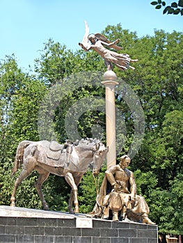 ODESSA, UKRAINE. Monument to Ataman Anton Golodaty