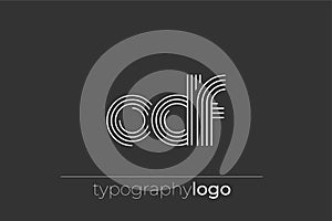 ODF modern geometric typography logo
