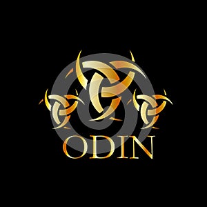 Odin- The graphic is a symbol of the horns of Odin