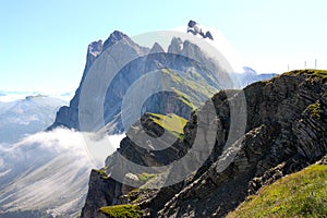 The Odle mountains, Dolomites in Italy