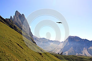 Odle mountains in the Dolomites, Italy