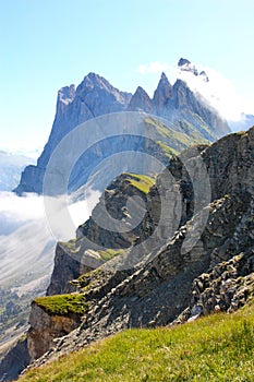 Odle mountains in the Dolomites, Italy