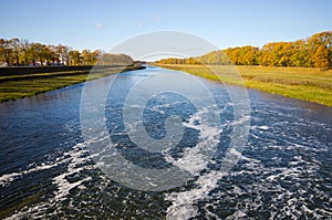 Odra river during the autumn - Poland