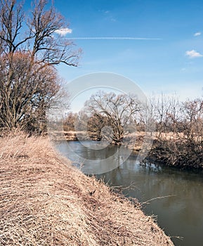 Odra river in CHKO Poodri in Czech republic