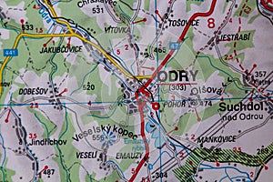 Odry, Czechia, on a road m