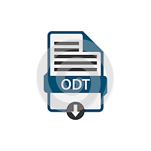 ODT document download file vector