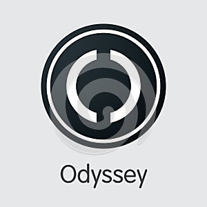 Odyssey Crypto Currency - Vector Web Icon.