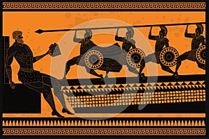 Odyssey Polyphemus titan attacked by Odysseus greek myth