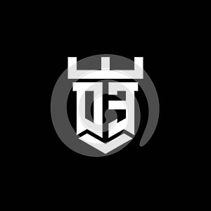 OE Logo Letter Castle Shape Style