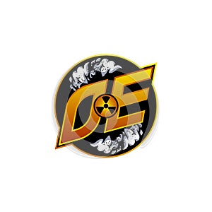 OE Logo Monogram ESport Gaming with Gas Shape Design