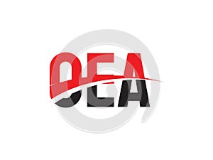 OEA Letter Initial Logo Design Vector Illustration