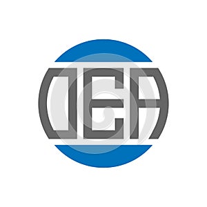 OEA letter logo design on white background. OEA creative initials circle logo concept. OEA letter design