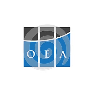 OEA letter logo design on WHITE background. OEA creative initials letter logo concept. OEA letter design