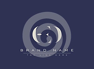 OED abstract letter logo design