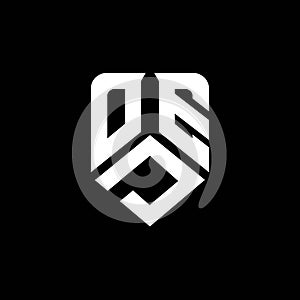 OED abstract monogram shield logo design on white background.