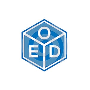 OED letter logo design on black background. OED creative initials letter logo concept. OED letter design