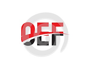 OEF Letter Initial Logo Design Vector Illustration