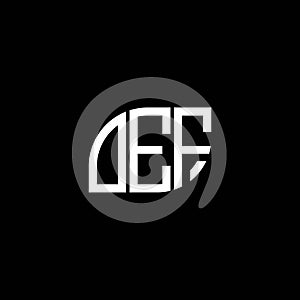 OEF letter logo design on BLACK background. OEF creative initials letter logo concept. OEF letter design