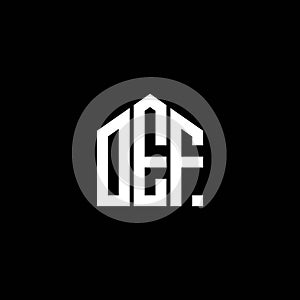 OEF letter logo design on BLACK background. OEF creative initials letter logo concept. OEF letter design.OEF letter logo design on