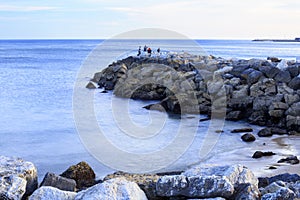 Oeiras â€“ Amateur Fishermen and Breakwater
