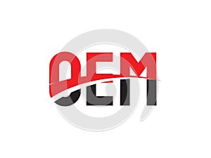 OEM Letter Initial Logo Design Vector Illustration