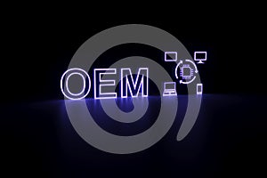 OEM neon concept self illumination background