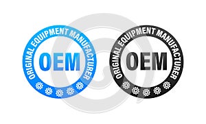 OEM - Original Equipment Manufacturer. Vector stock illustration.
