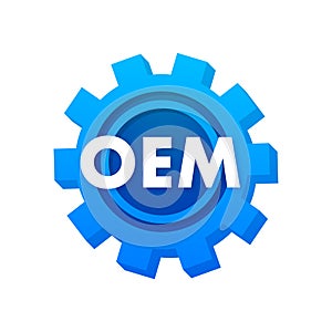 OEM - Original Equipment Manufacturer. Vector stock illustration.