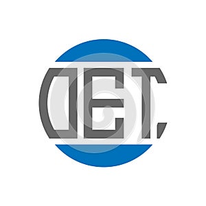 OET letter logo design on white background. OET creative initials circle logo concept. OET letter design